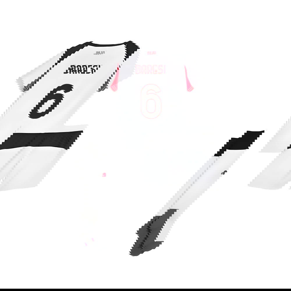 Billige Fodboldtrøjer AC Milan Børn BARESI #6 Udebanetrøje 2025-2026