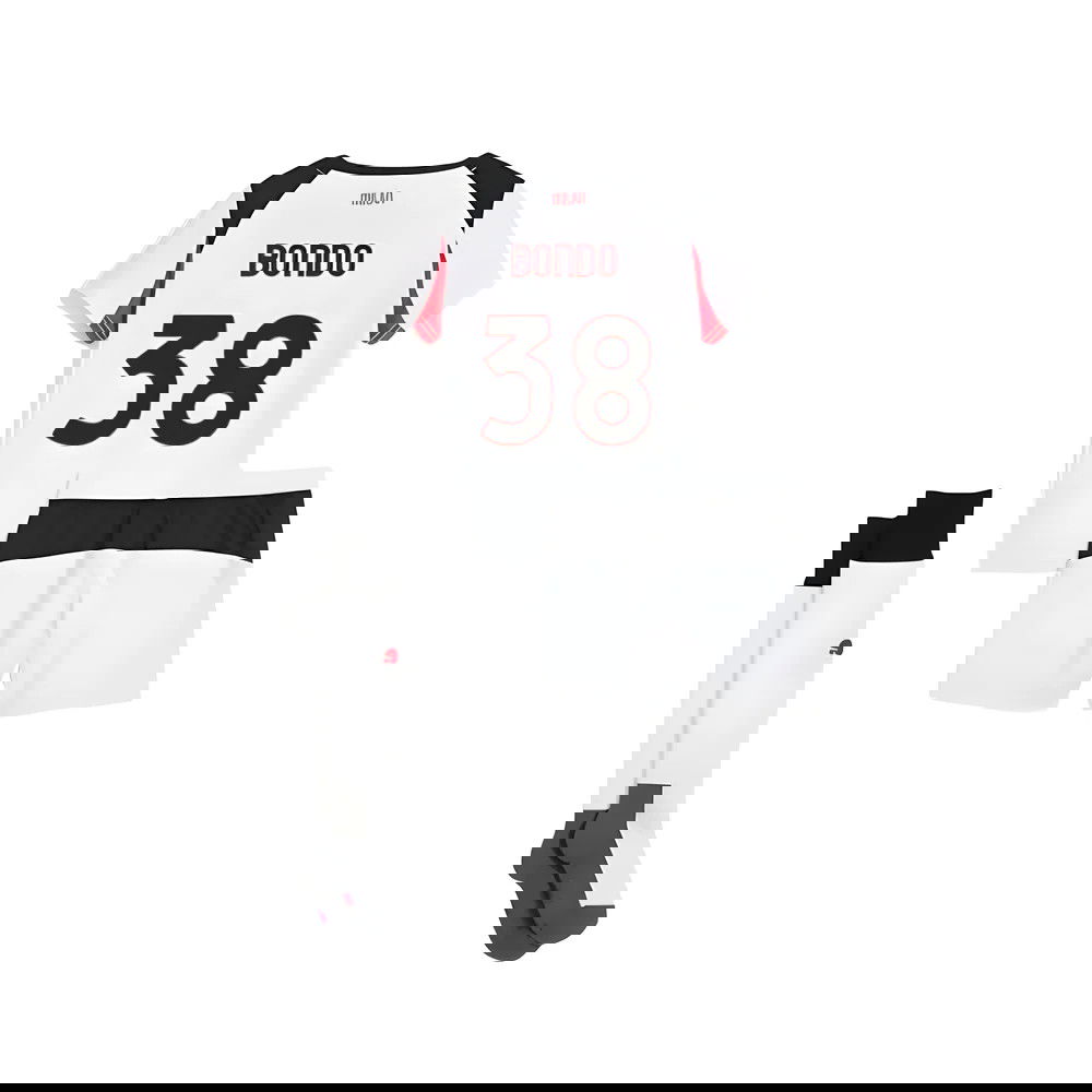 Billige Fodboldtrøjer AC Milan Børn BONDO #38 Udebanetrøje 2025-2026