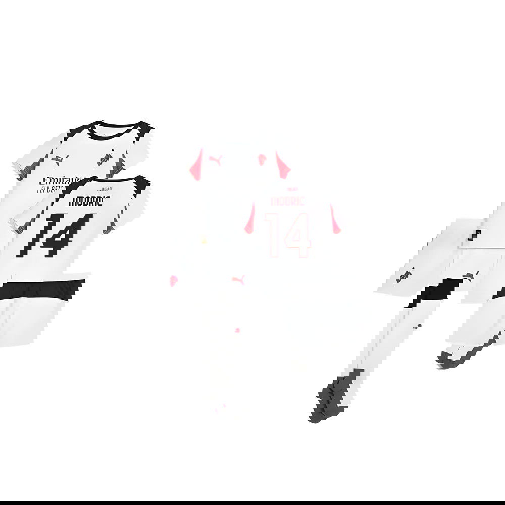 Billige Fodboldtrøjer AC Milan Børn MODRIC #14 Udebanetrøje 2025-2026