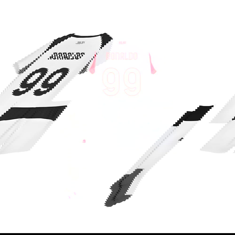 Billige Fodboldtrøjer AC Milan Børn RONALDO #99 Udebanetrøje 2025-2026