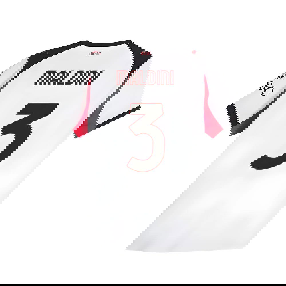 Billige Fodboldtrøjer AC Milan MALDINI #3 Udebanetrøje 2025-2026