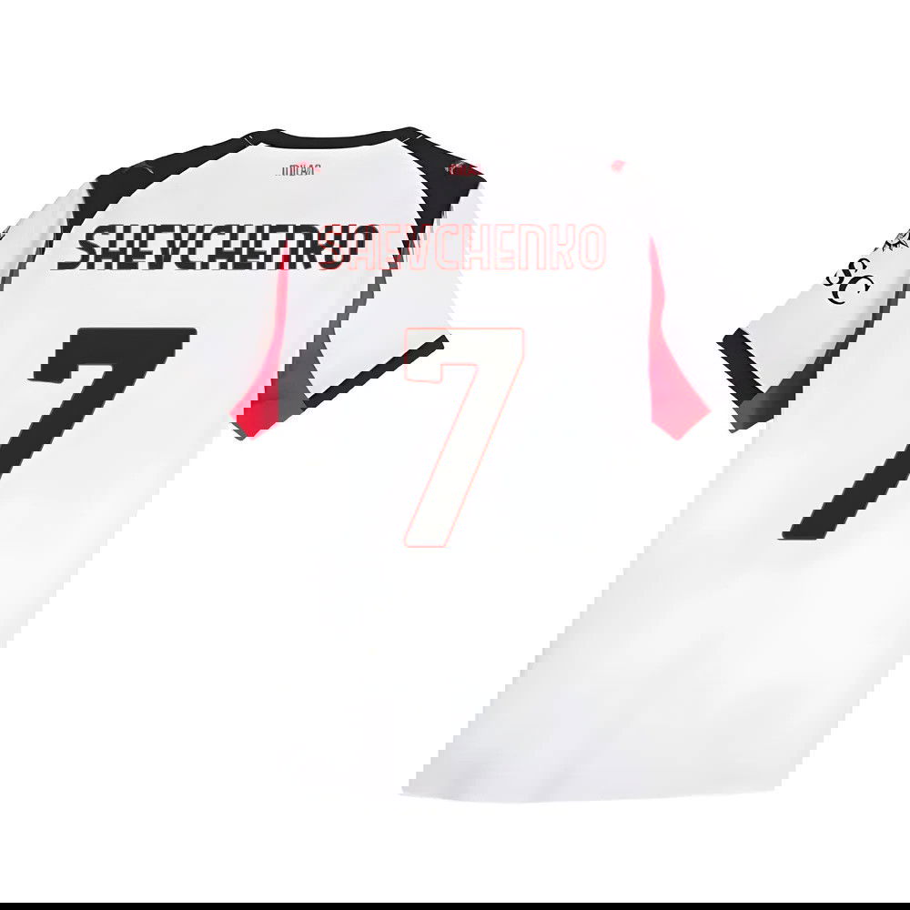 Billige Fodboldtrøjer AC Milan SHEVCHENKO #7 Udebanetrøje 2025-2026