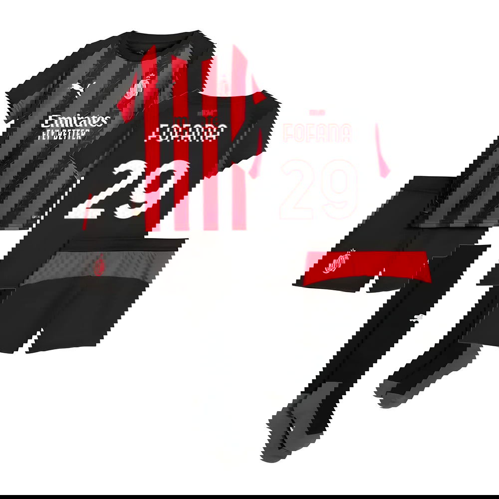 Billige Fodboldtrøjer AC Milan Børn FOFANA #29 Hjemmebanetrøje 2025-2026