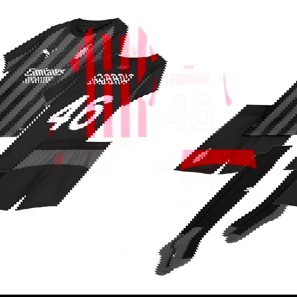 Billige Fodboldtrøjer AC Milan Børn GABBIA #46 Hjemmebanetrøje 2025-2026