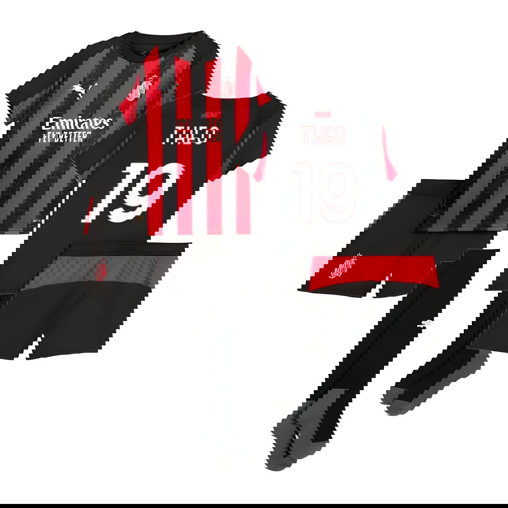 Billige Fodboldtrøjer AC Milan Børn THEO #19 Hjemmebanetrøje 2025-2026