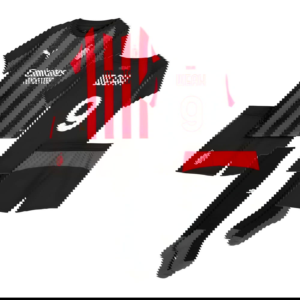 Billige Fodboldtrøjer AC Milan Børn WEAH #9 Hjemmebanetrøje 2025-2026