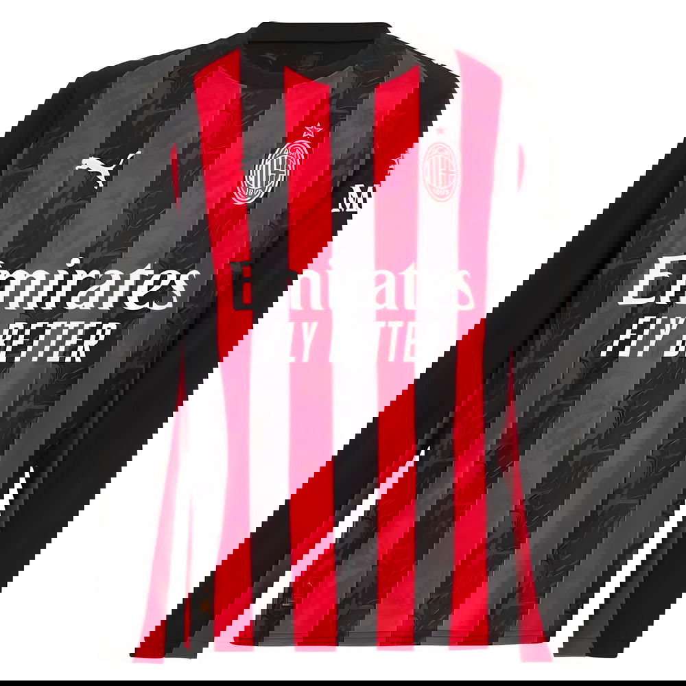 Billige Fodboldtrøjer AC Milan Langærmet Hjemmebanetrøje 2025-2026