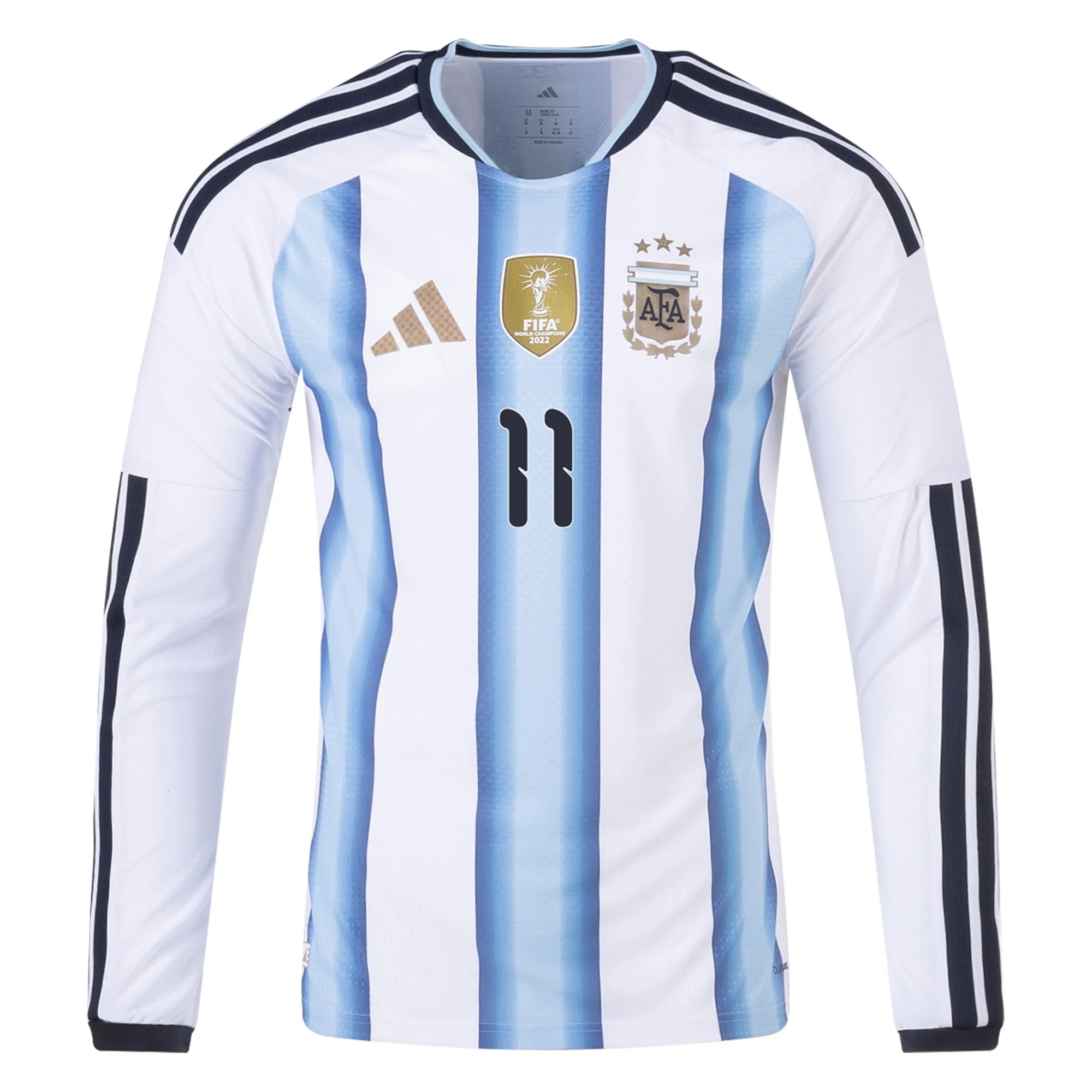 fede Billige Fodboldtrøjer Argentina Langærmet DI MARIA #11 Hjemmebanetrøje VM I Fodbold 2026 på tilbud