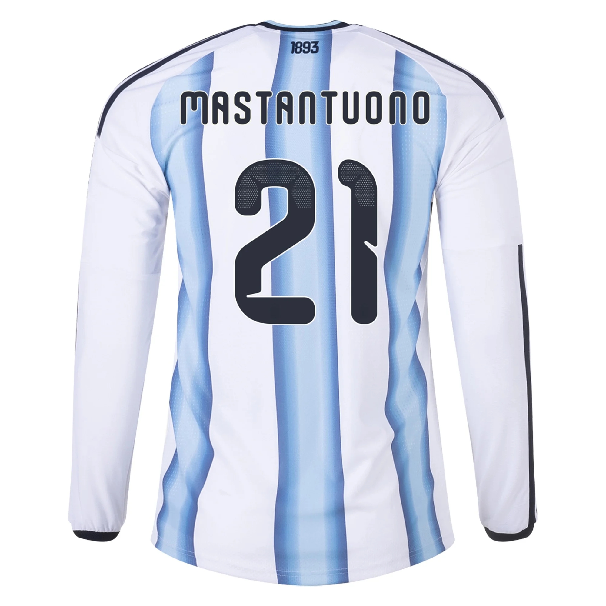 Billige Fodboldtrøjer Argentina Langærmet FRANCO MASTANTUONO #21 Hjemmebanetrøje VM I Fodbold 2026