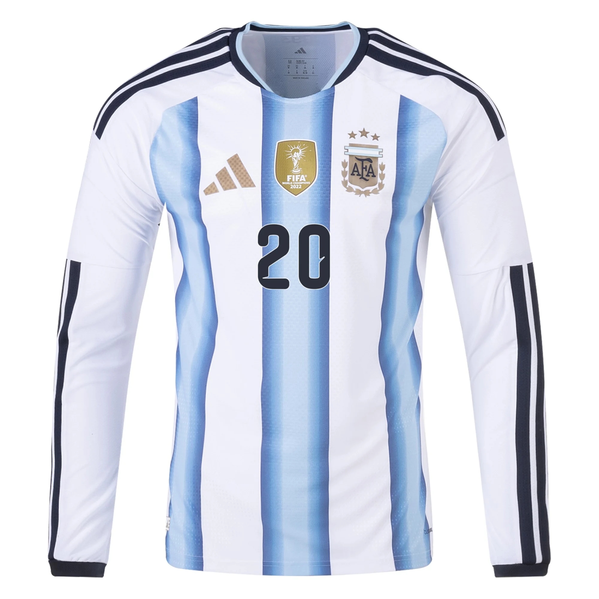sæt Billige Fodboldtrøjer Argentina Langærmet MAC ALLISTER #20 Hjemmebanetrøje VM I Fodbold 2026 på tilbud