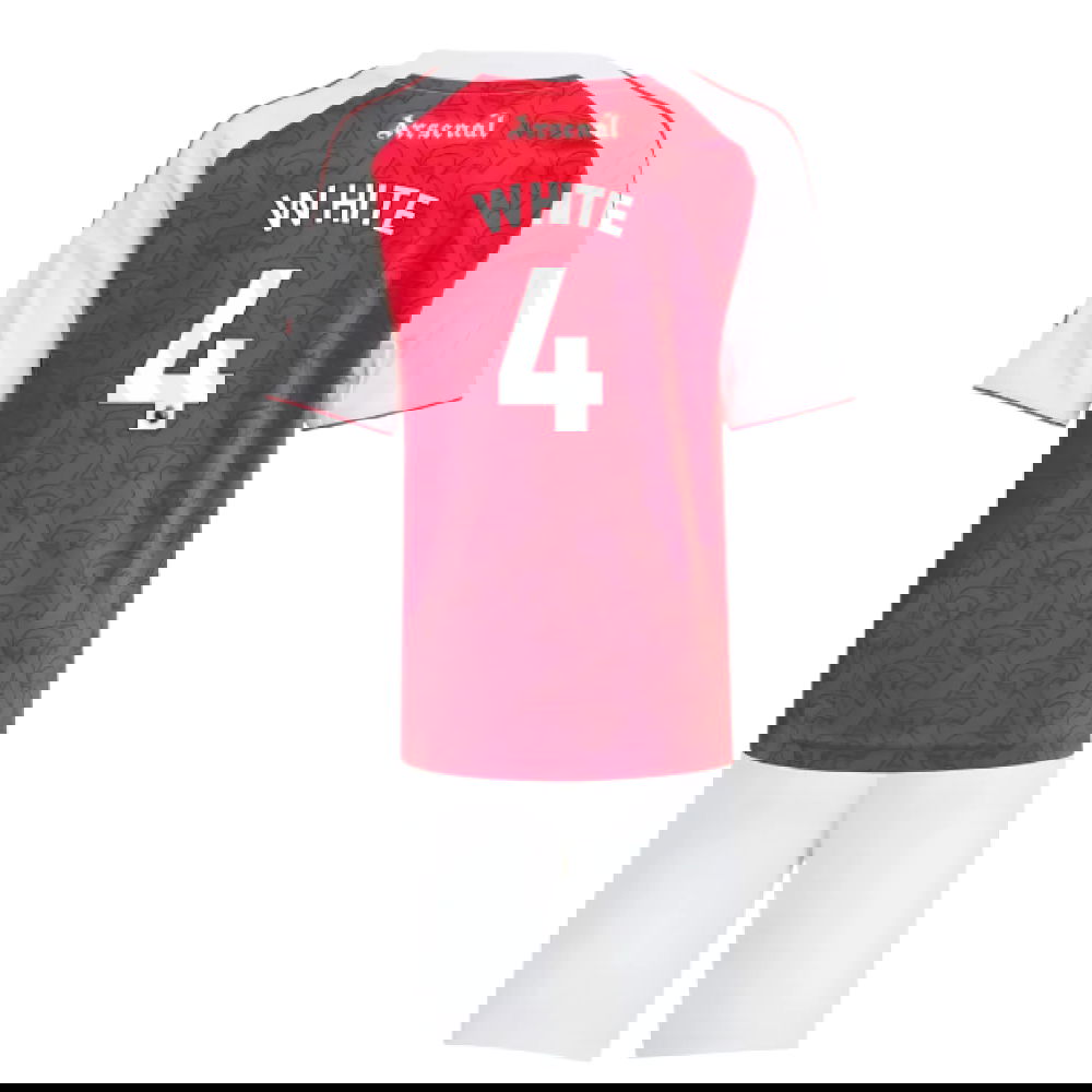 Billige Fodboldtrøjer Arsenal Børn WHITE #4 Hjemmebanetrøje 2025-2026