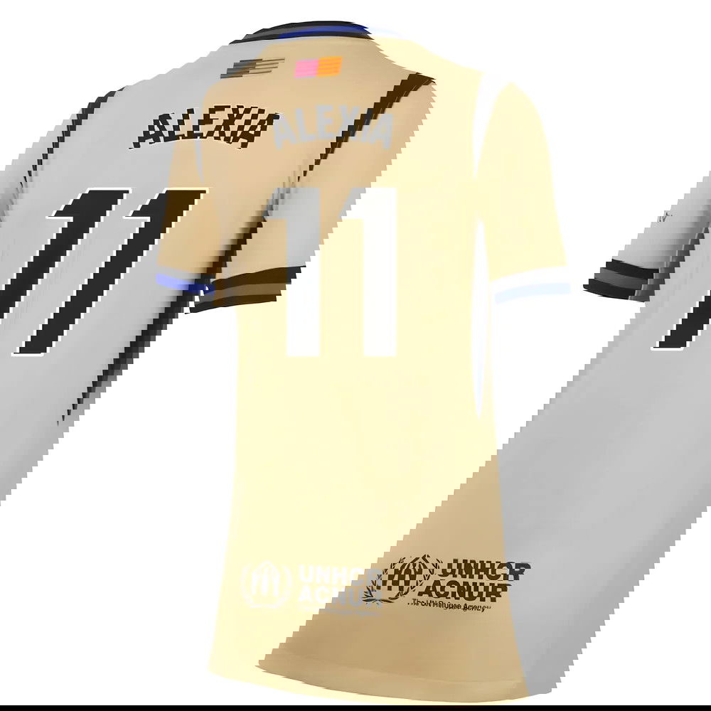 Billige Fodboldtrøjer Barcelona Dame ALEXIA #11 Udebanetrøje 2025-2026