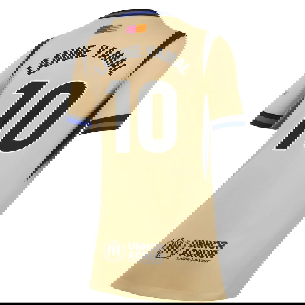 Billige Fodboldtrøjer Barcelona Dame LAMINE YAMAL #10 Udebanetrøje 2025-2026