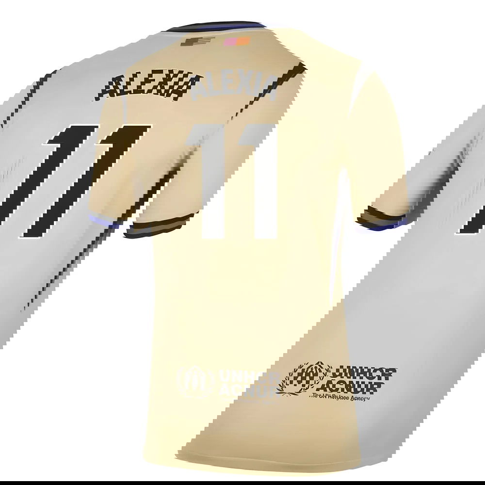 Billige Fodboldtrøjer Barcelona ALEXIA #11 Udebanetrøje 2025-2026