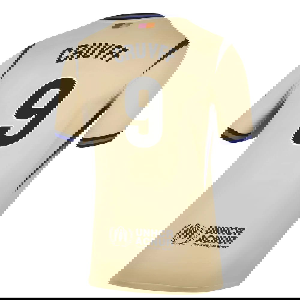 Billige Fodboldtrøjer Barcelona CRUYFF #9 Udebanetrøje 2025-2026