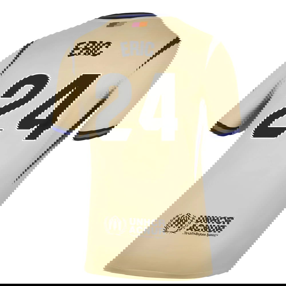 Billige Fodboldtrøjer Barcelona ERIC #24 Udebanetrøje 2025-2026