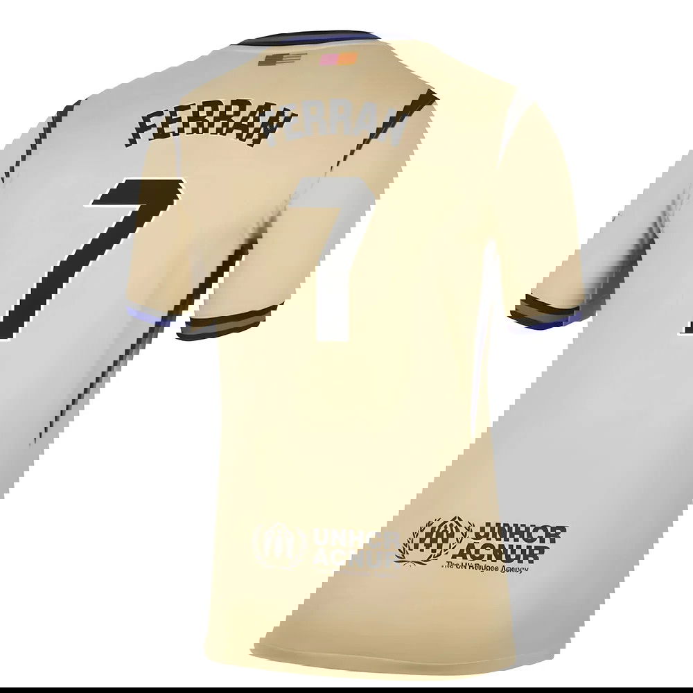 Billige Fodboldtrøjer Barcelona FERRAN #7 Udebanetrøje 2025-2026