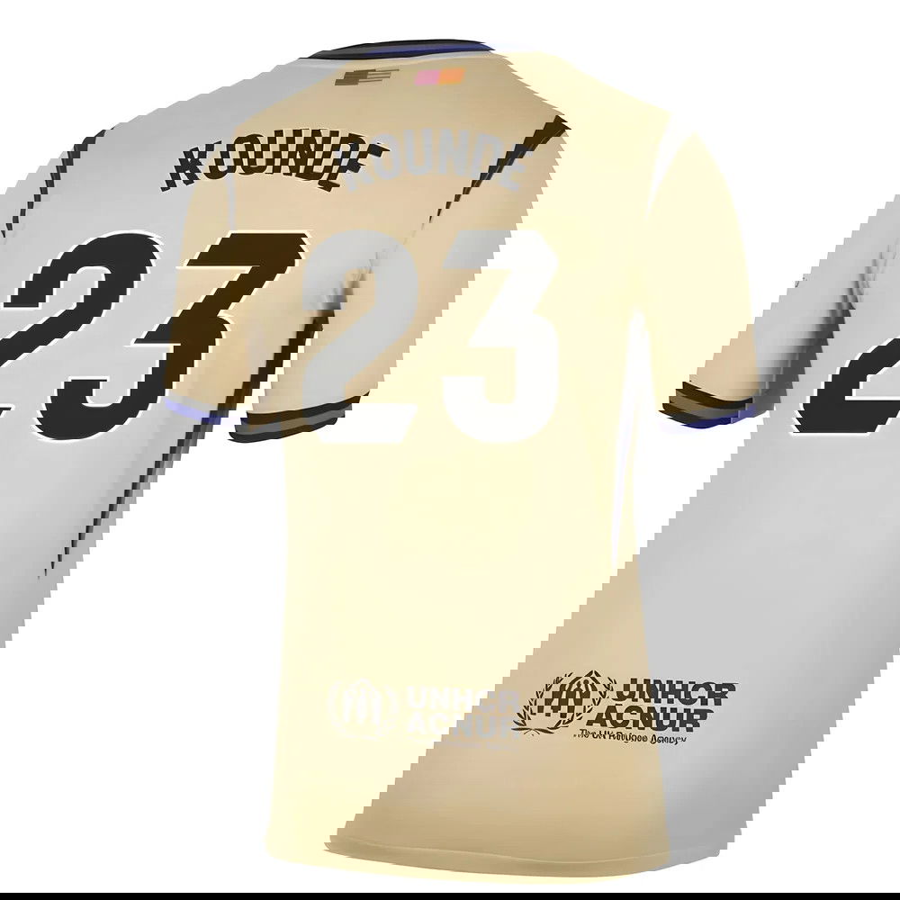 Billige Fodboldtrøjer Barcelona KOUNDE #23 Udebanetrøje 2025-2026