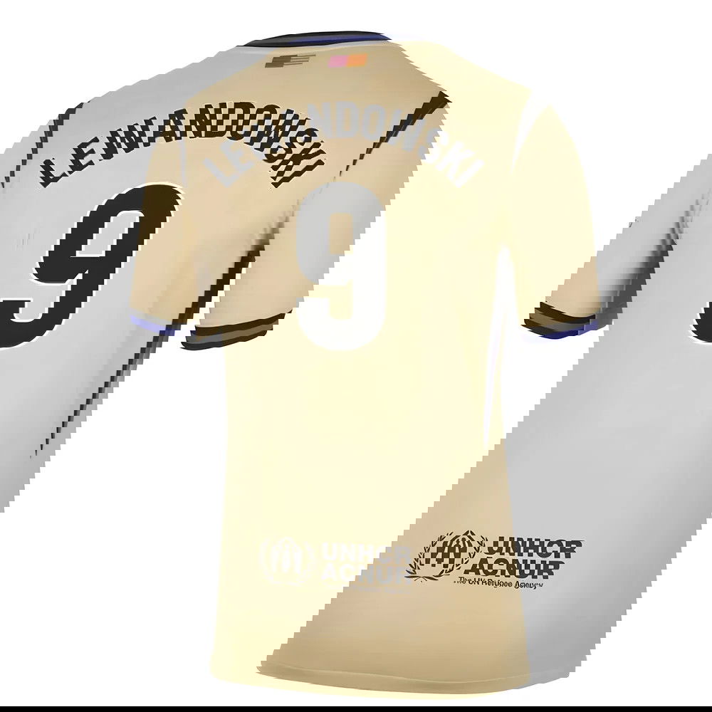 Billige Fodboldtrøjer Barcelona LEWANDOWSKI #9 Udebanetrøje 2025-2026