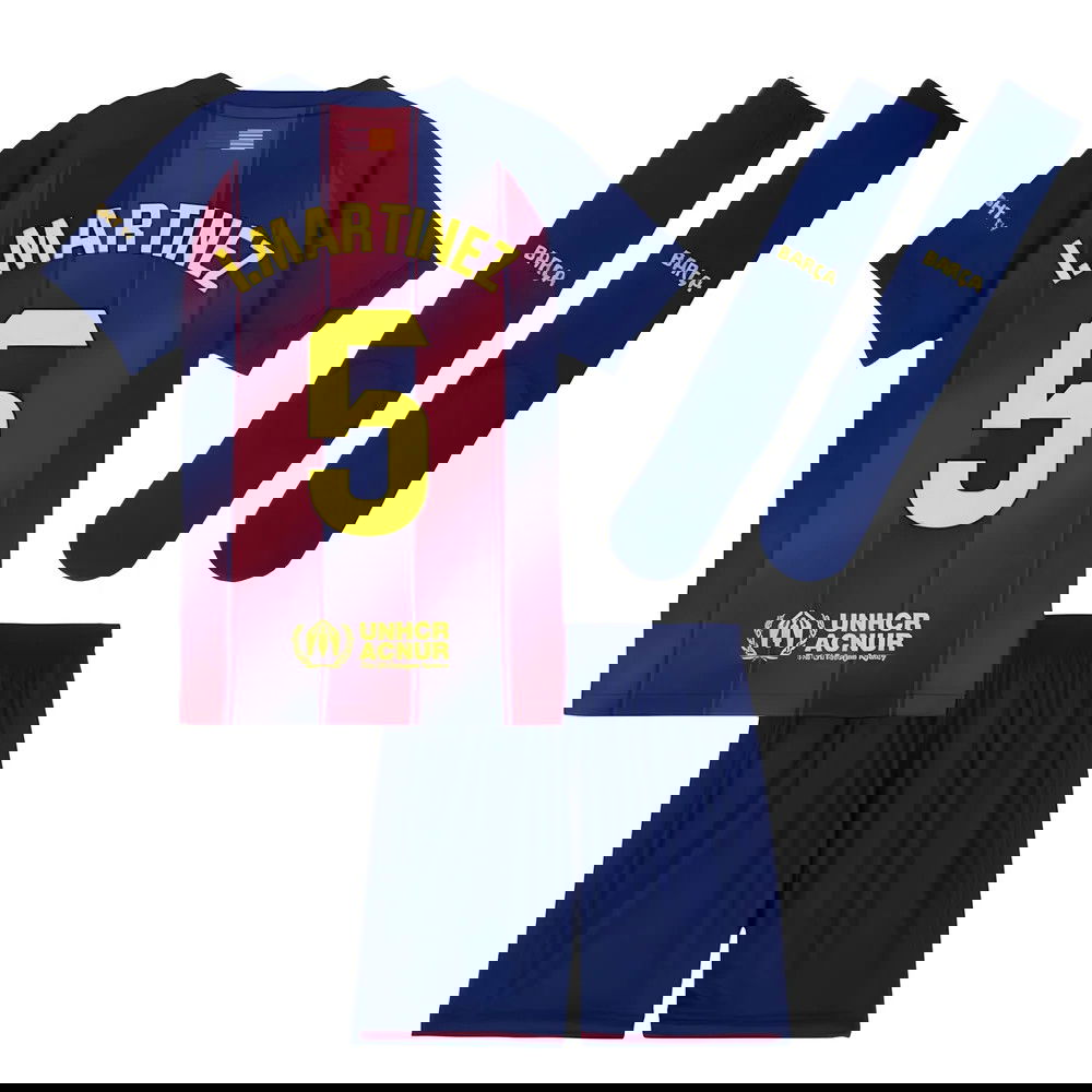 Billige Fodboldtrøjer Barcelona Børn IMARTINEZ #5 Hjemmebanetrøje 2025-2026