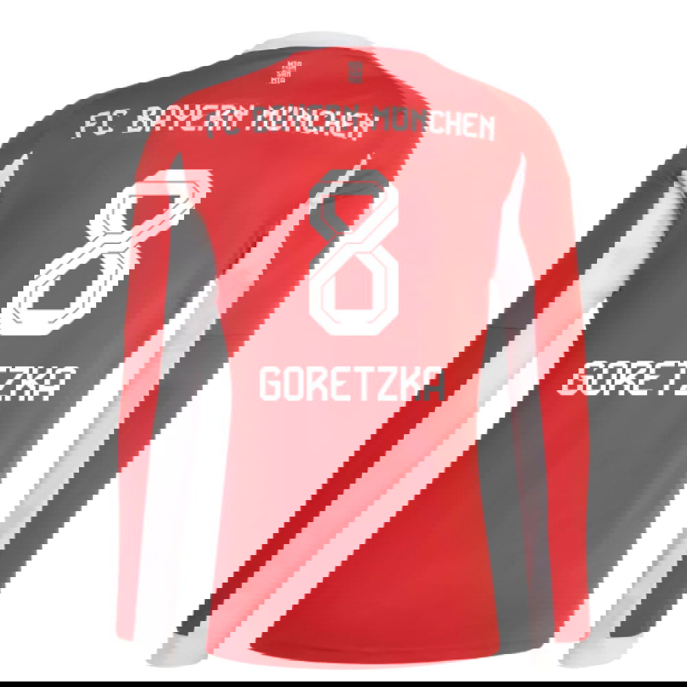 Billige Fodboldtrøjer Bayern München Langærmet GORETZKA #8 Hjemmebanetrøje 2025-2026