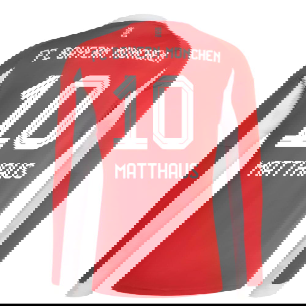 Billige Fodboldtrøjer Bayern München Langærmet MATTHAUS #10 Hjemmebanetrøje 2025-2026