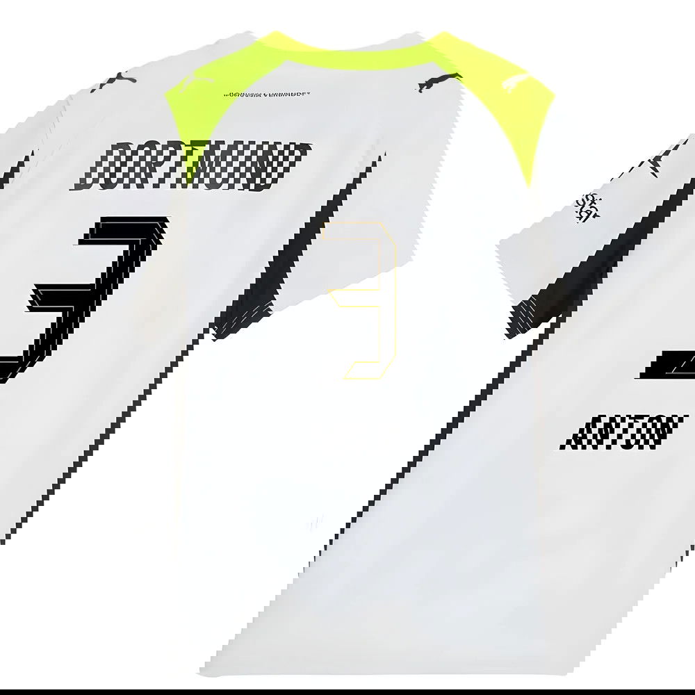 Billige Fodboldtrøjer Dortmund ANTON #3 Udebanetrøje 2025-2026