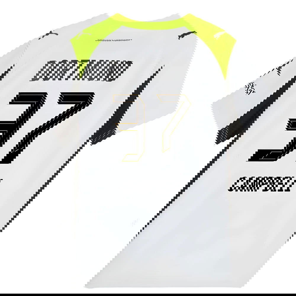 Billige Fodboldtrøjer Dortmund CAMPBELL #37 Udebanetrøje 2025-2026