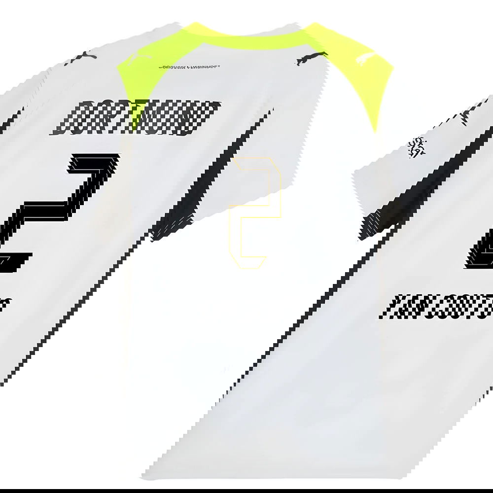 Billige Fodboldtrøjer Dortmund YAN COUTO #2 Udebanetrøje 2025-2026