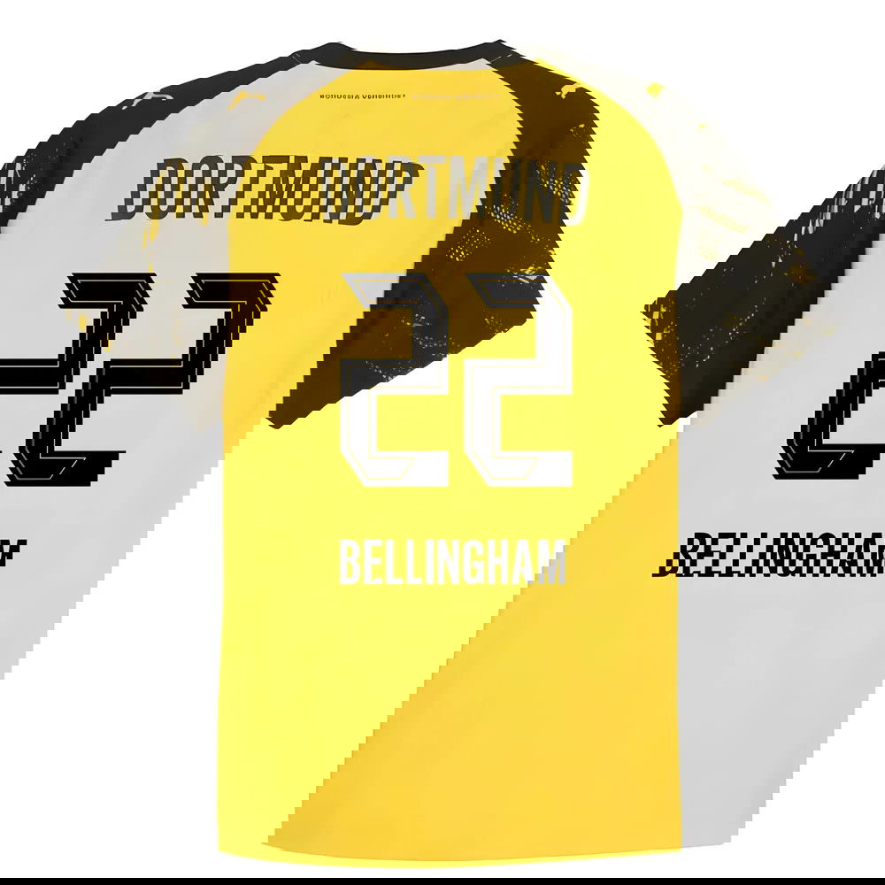 Billige Fodboldtrøjer Dortmund BELLINGHAM #22 Hjemmebanetrøje 2025-2026