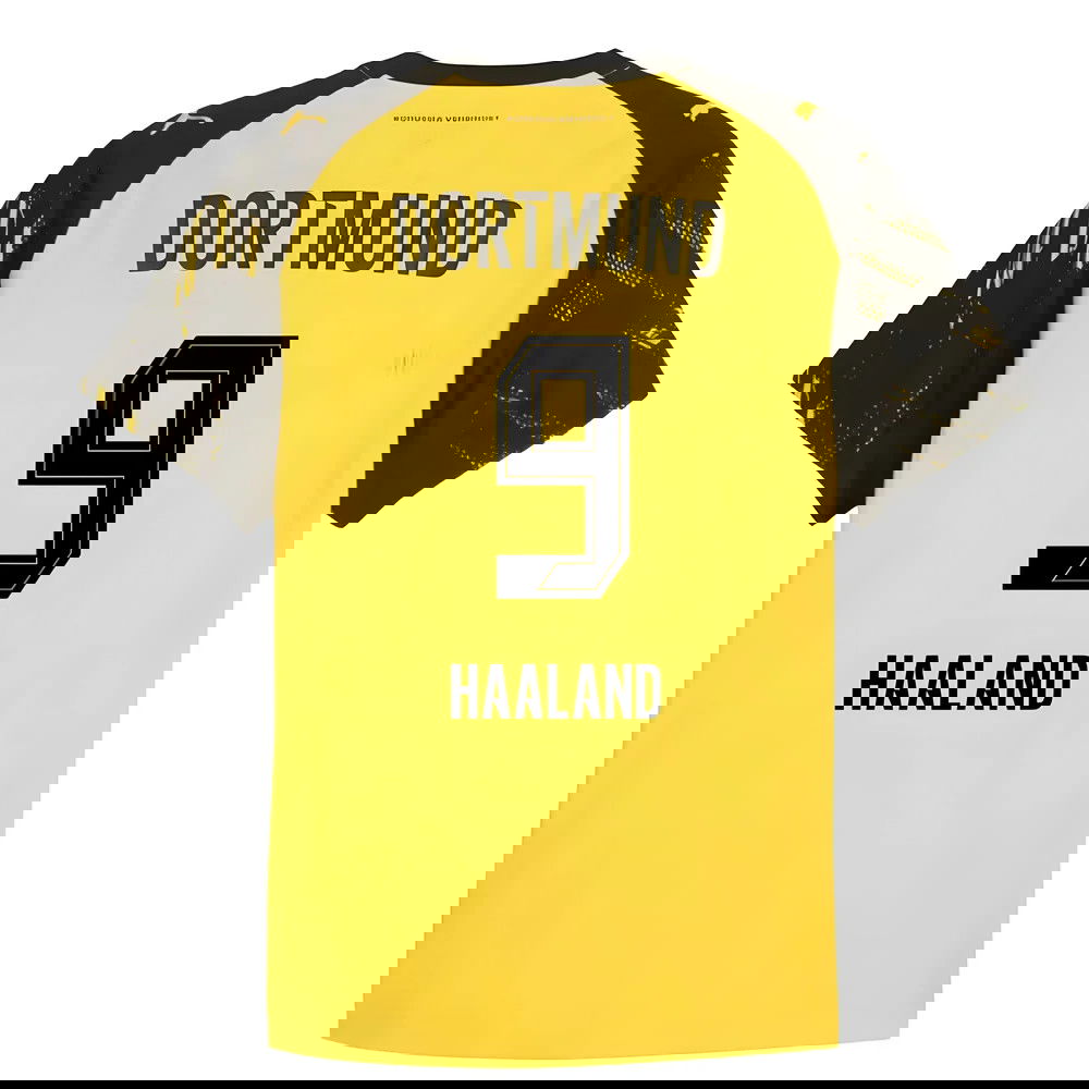 Billige Fodboldtrøjer Dortmund HAALAND #9 Hjemmebanetrøje 2025-2026