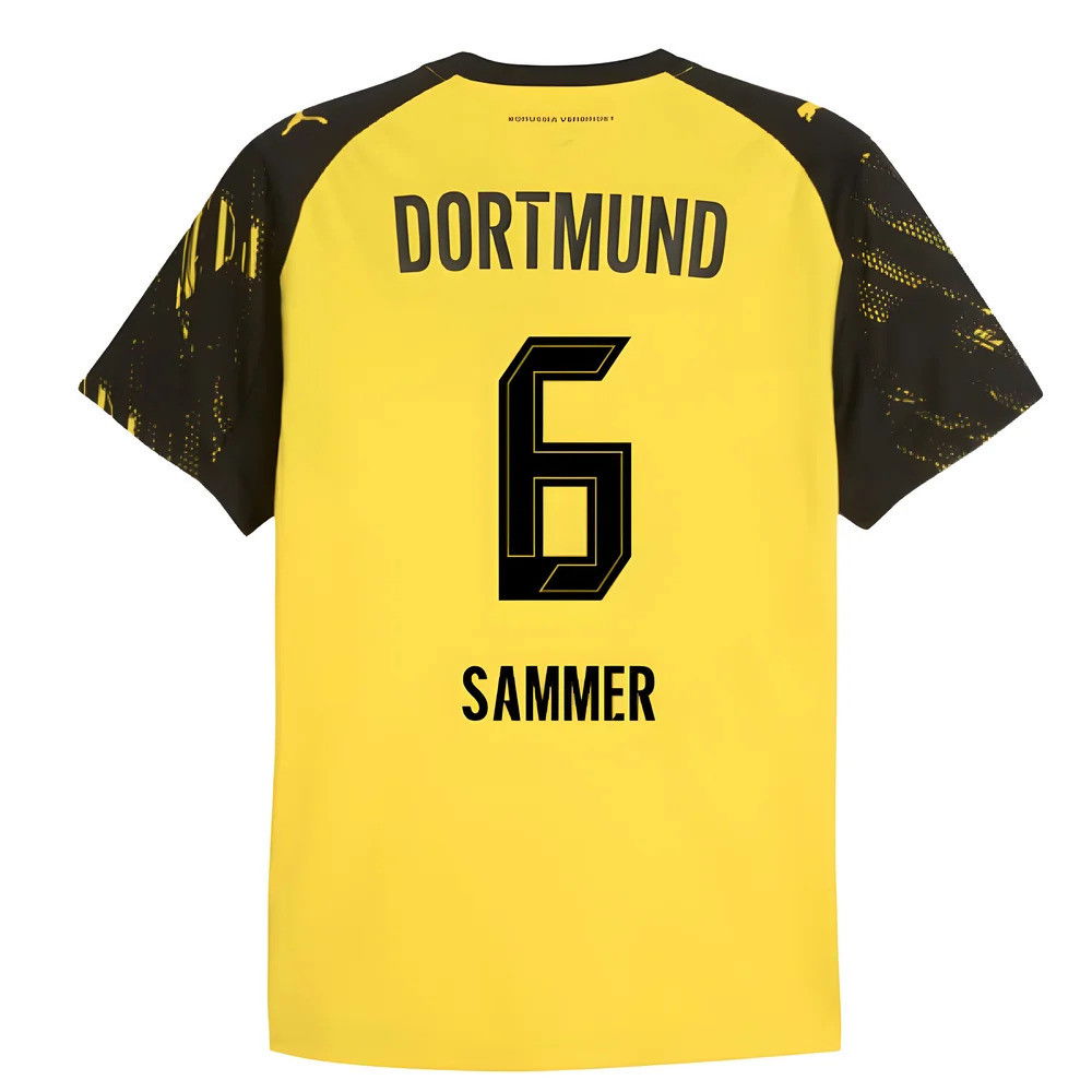 Billige Fodboldtrøjer Dortmund SAMMER #6 Hjemmebanetrøje 2025-2026