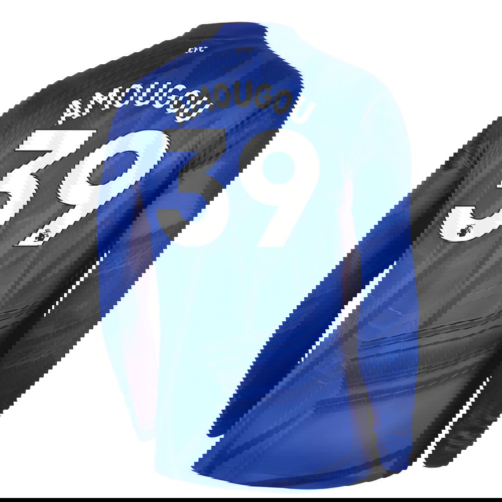 Billige Fodboldtrøjer Chelsea Langærmet AMOUGOU #39 Hjemmebanetrøje 2025-2026