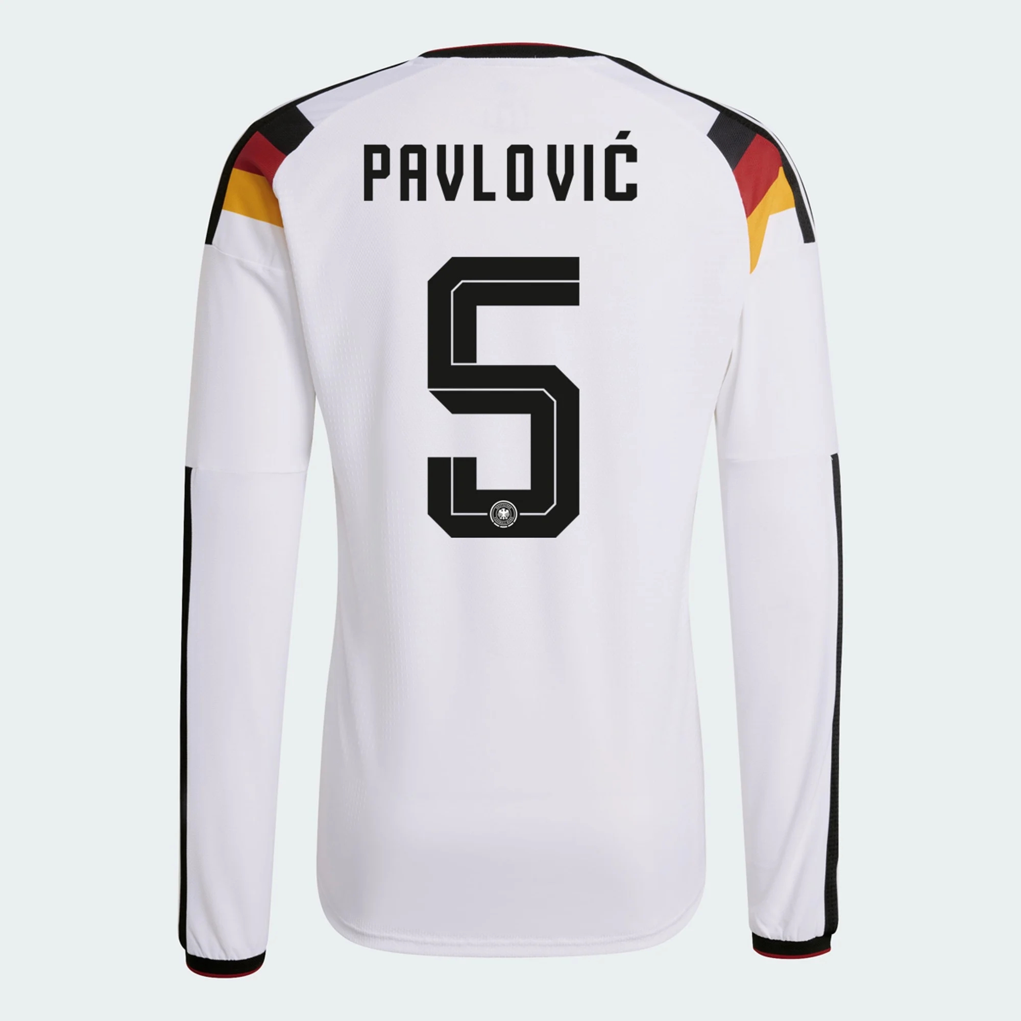 Billige Fodboldtrøjer Tyskland Langærmet ALEKSANDAR PAVLOVIC #5 Hjemmebanetrøje VM I Fodbold 2026
