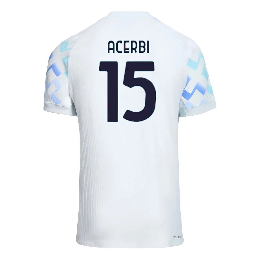 Billige Fodboldtrøjer Inter Milan ACERBI #15 Udebanetrøje 2025-2026