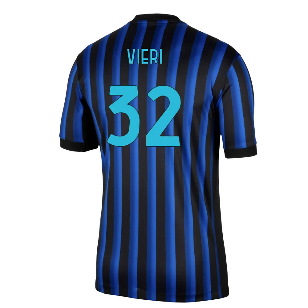 Billige Fodboldtrøjer Inter Milan VIERI #32 Hjemmebanetrøje 2025-2026