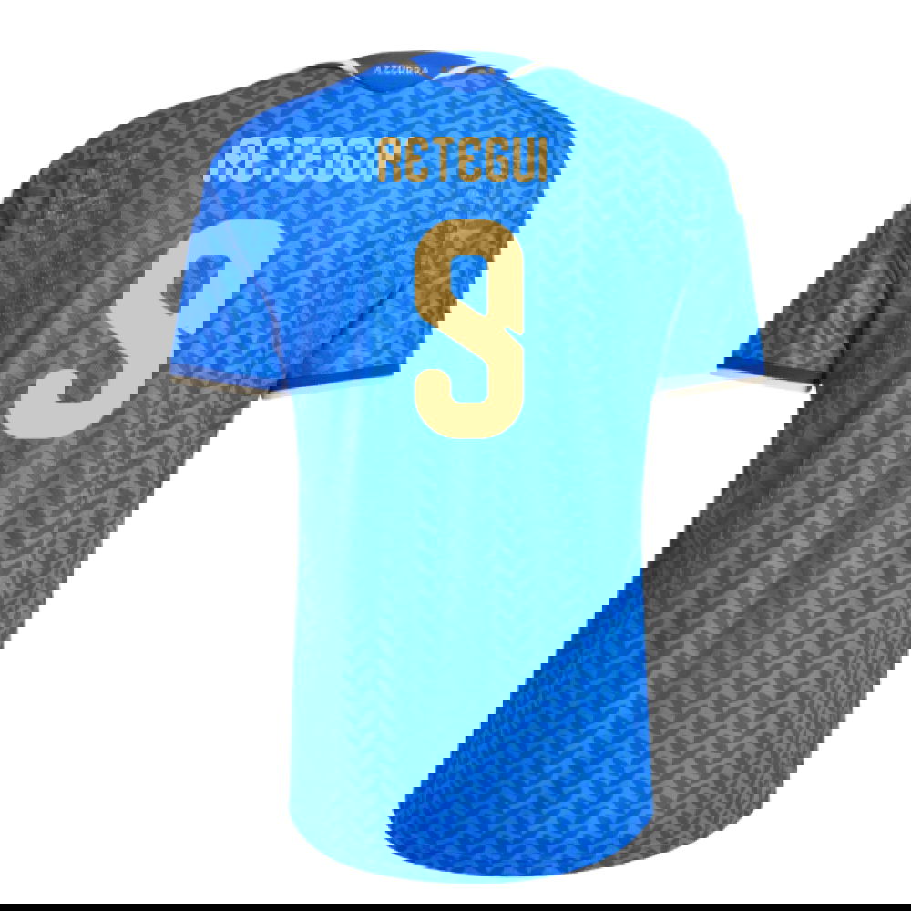 Billige Fodboldtrøjer Italienn RETEGUI #9 Hjemmebanetrøje VM I Fodbold 2026