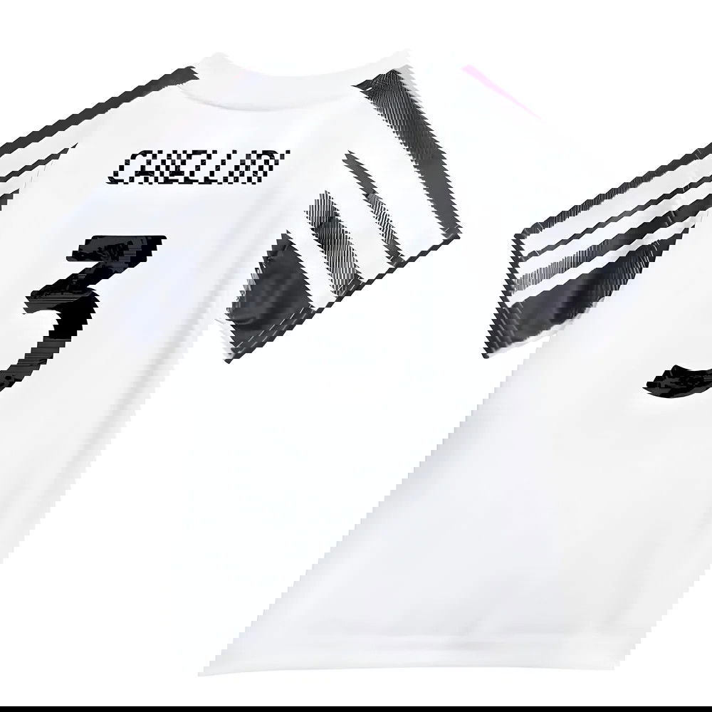 Billige Fodboldtrøjer Juventus Børn CHIELLINI #3 Hjemmebanetrøje 2025-2026