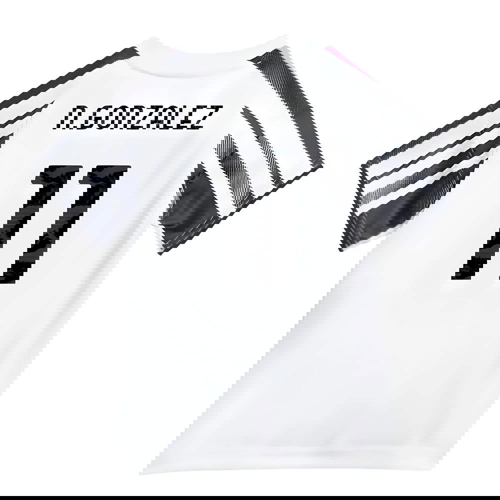 Billige Fodboldtrøjer Juventus Børn NGONZALEZ #11 Hjemmebanetrøje 2025-2026