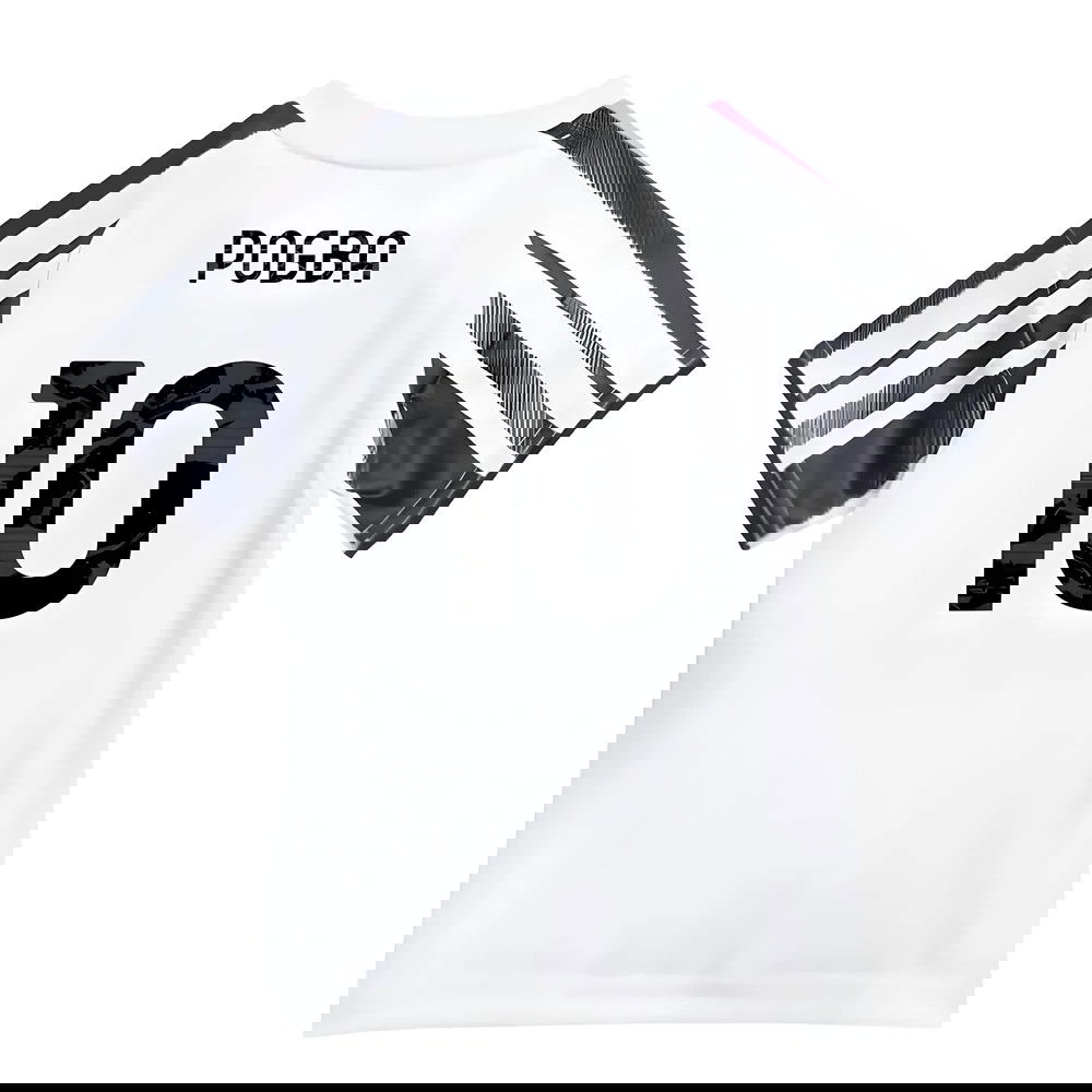 Billige Fodboldtrøjer Juventus Børn POGBA #10 Hjemmebanetrøje 2025-2026