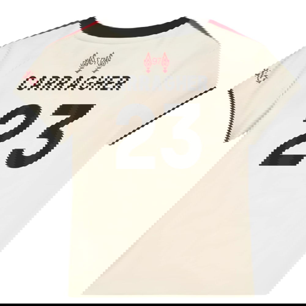 Billige Fodboldtrøjer Liverpool Børn CARRAGHER #23 Udebanetrøje 2025-2026