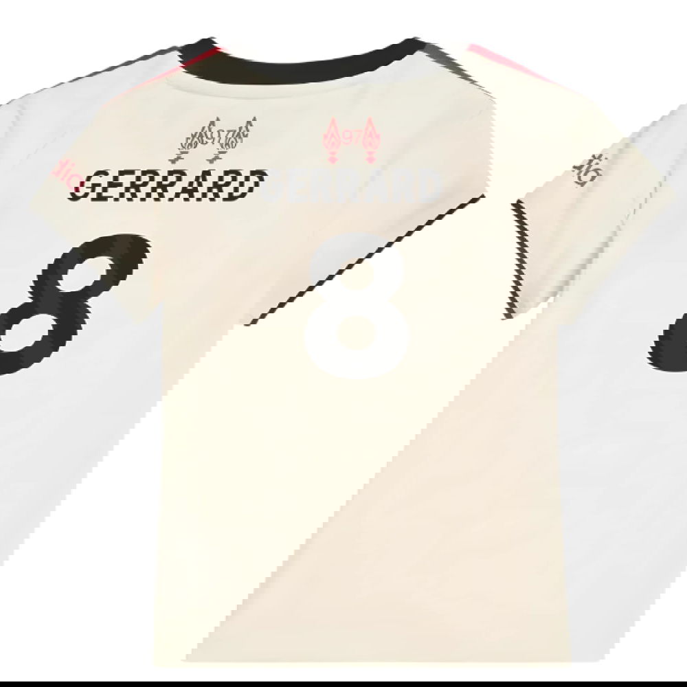 Billige Fodboldtrøjer Liverpool Børn GERRARD #8 Udebanetrøje 2025-2026