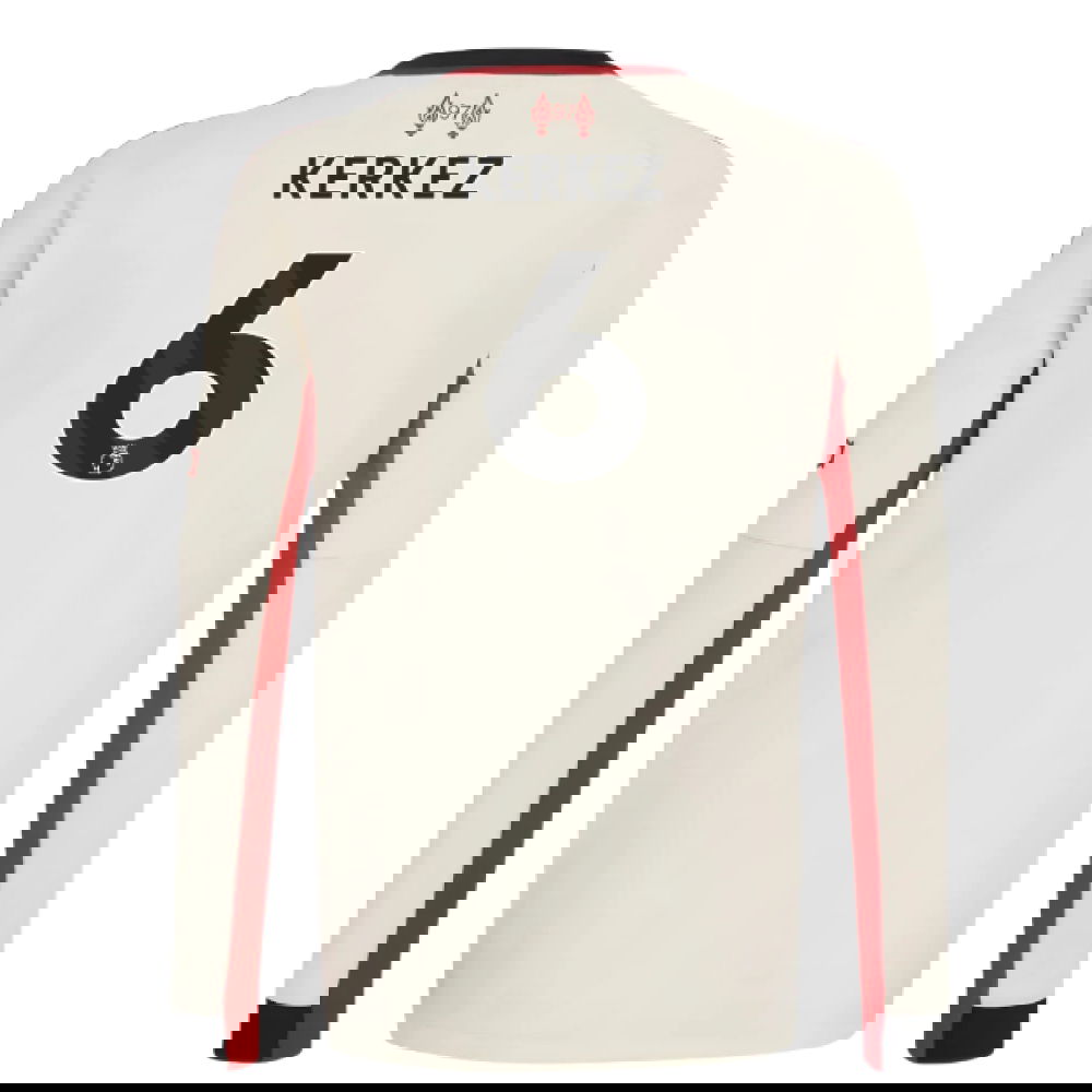 Billige Fodboldtrøjer Liverpool Langærmet KERKEZ #6 Udebanetrøje 2025-2026