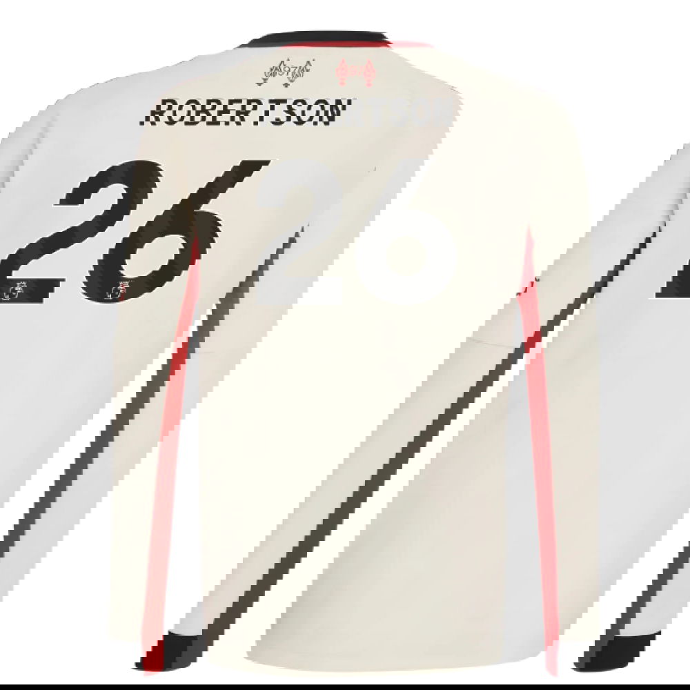 Billige Fodboldtrøjer Liverpool Langærmet ROBERTSON #26 Udebanetrøje 2025-2026