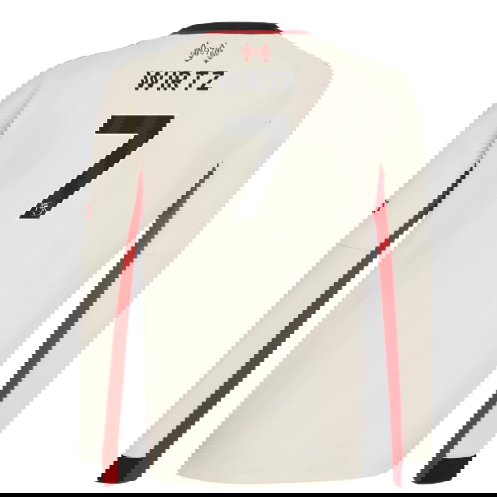 Billige Fodboldtrøjer Liverpool Langærmet WIRTZ #7 Udebanetrøje 2025-2026