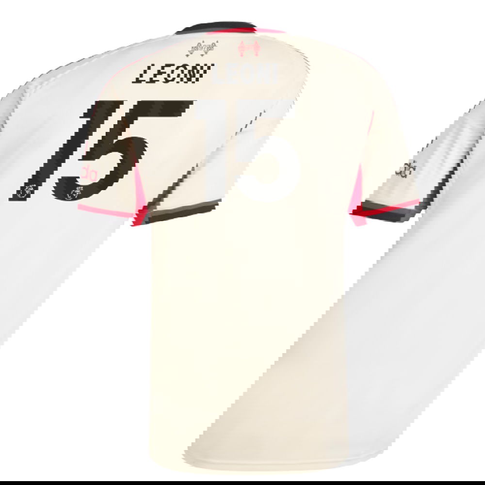 Billige Fodboldtrøjer Liverpool LEONI #15 Udebanetrøje 2025-2026