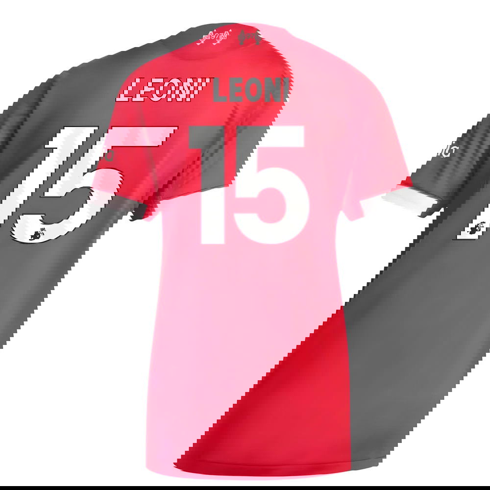 Billige Fodboldtrøjer Liverpool Dame LEONI #15 Hjemmebanetrøje 2025-2026