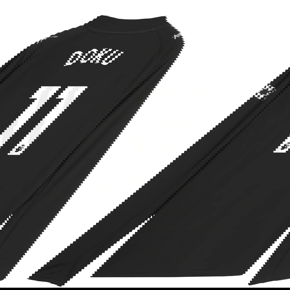 Billige Fodboldtrøjer Manchester City Langærmet DOKU #11 Udebanetrøje 2025-2026