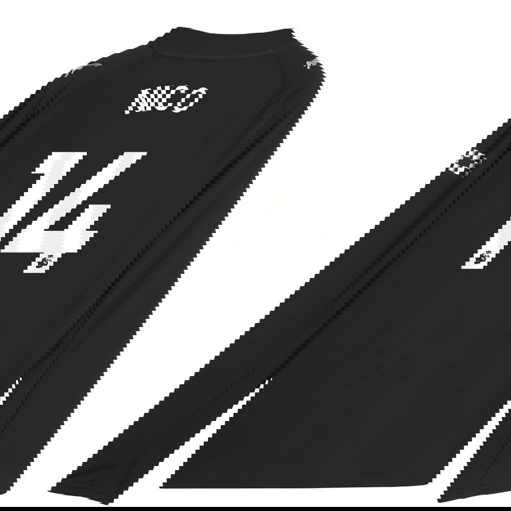 Billige Fodboldtrøjer Manchester City Langærmet NICO #14 Udebanetrøje 2025-2026
