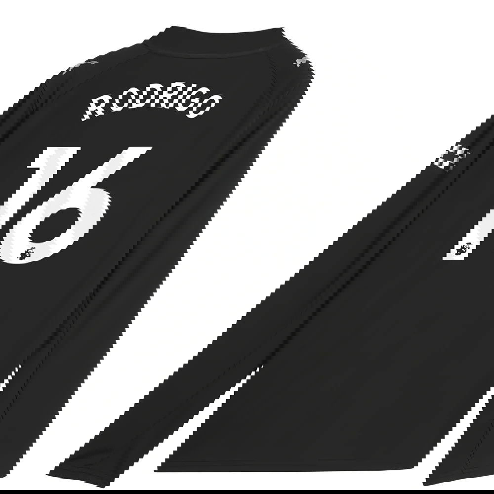 Billige Fodboldtrøjer Manchester City Langærmet RODRIGO #16 Udebanetrøje 2025-2026